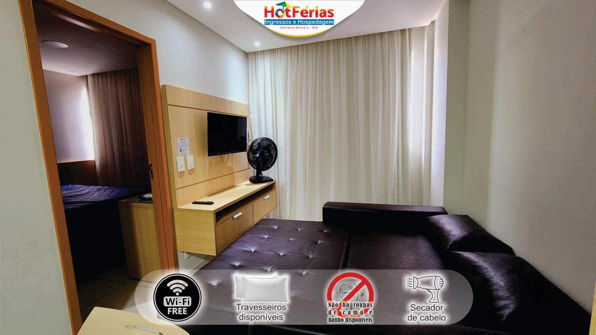 Everest Flat Service, Prox Water Park, Clube Prive, Riviera, Boulevard - Hotferias Apartamento Caldas Novas